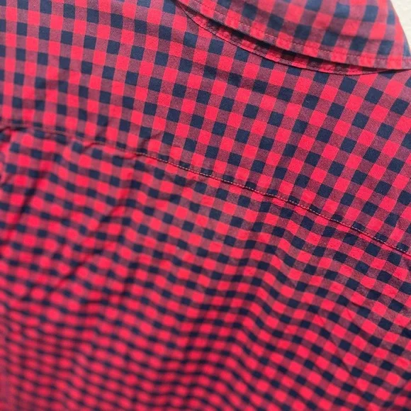 Men’s Large GAP button down Red&Blue Short Sleeve - Picture 7 of 7